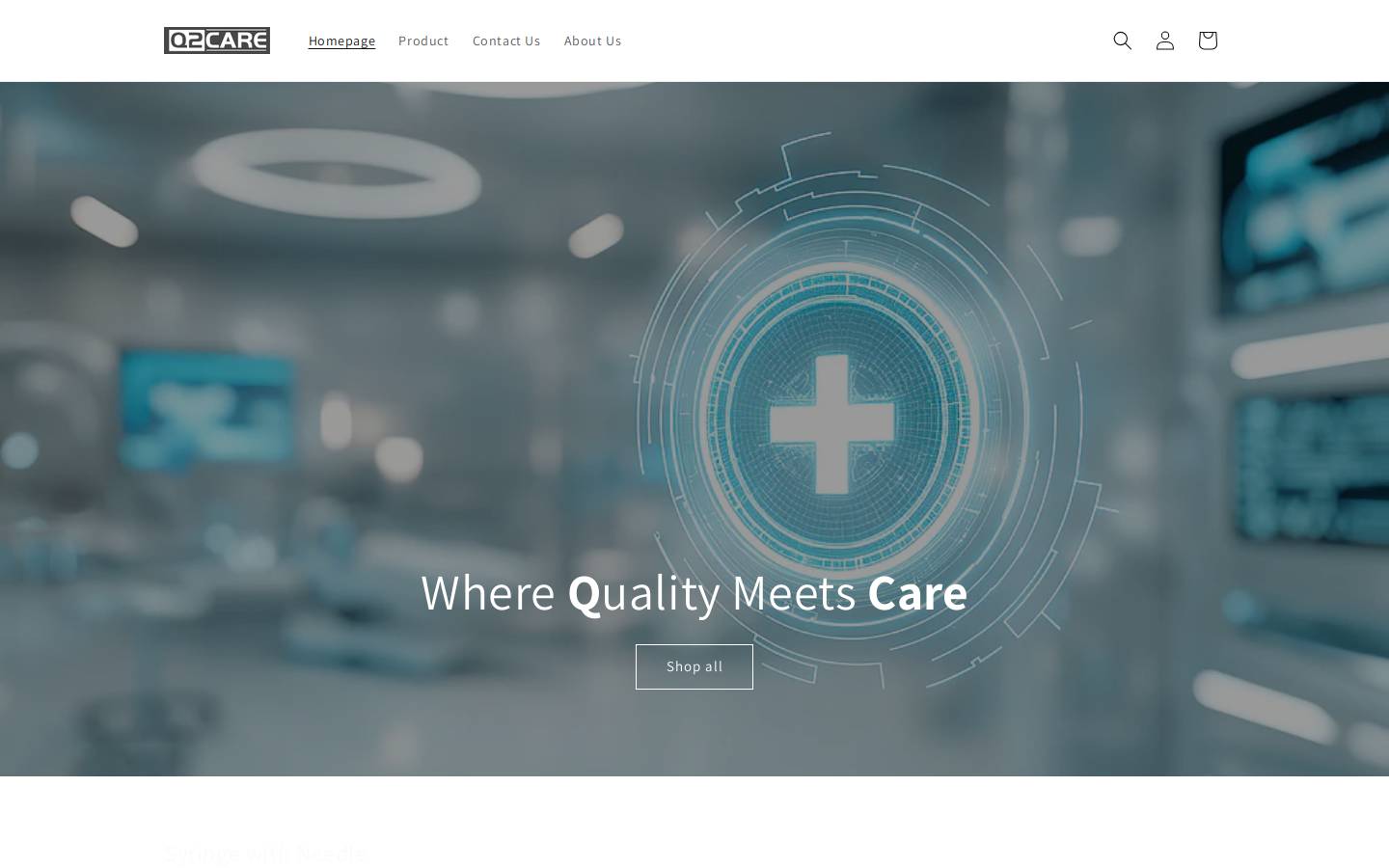 q2care.com homepage screenshot