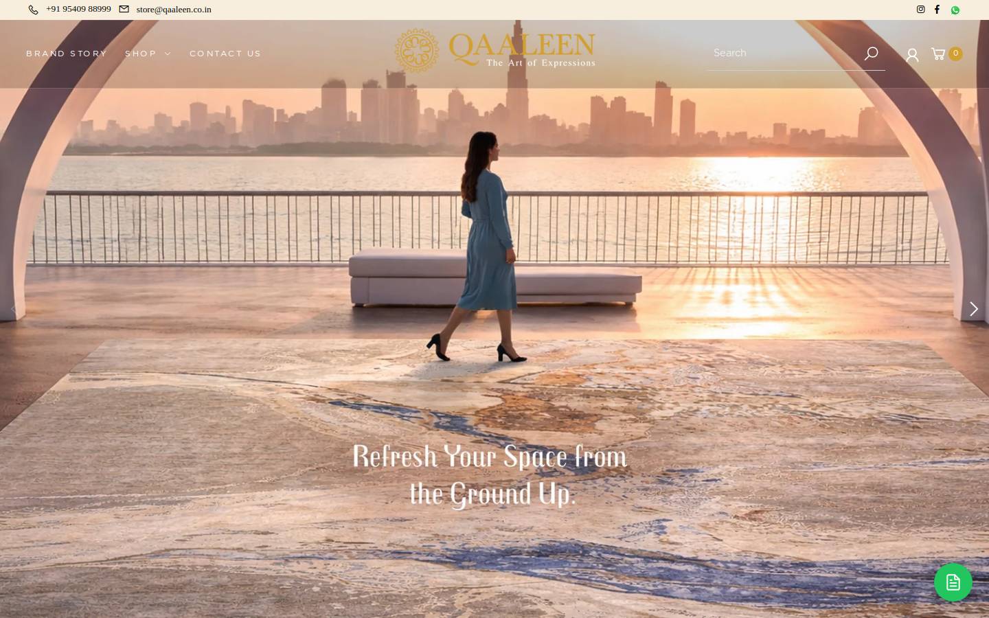 qaaleencarpets.com homepage screenshot