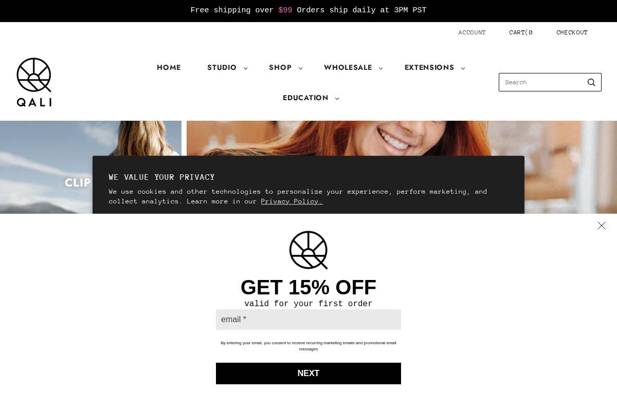 QALI homepage screenshot