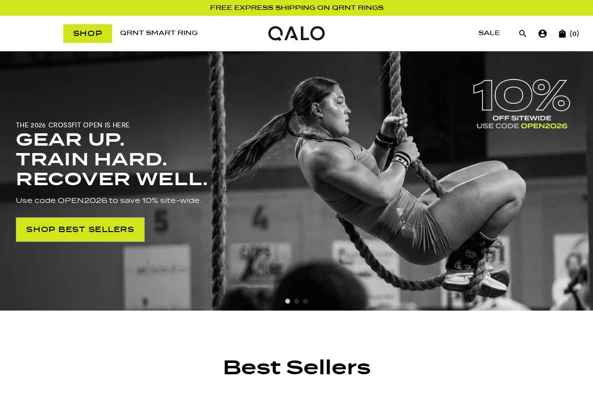 QALO homepage screenshot
