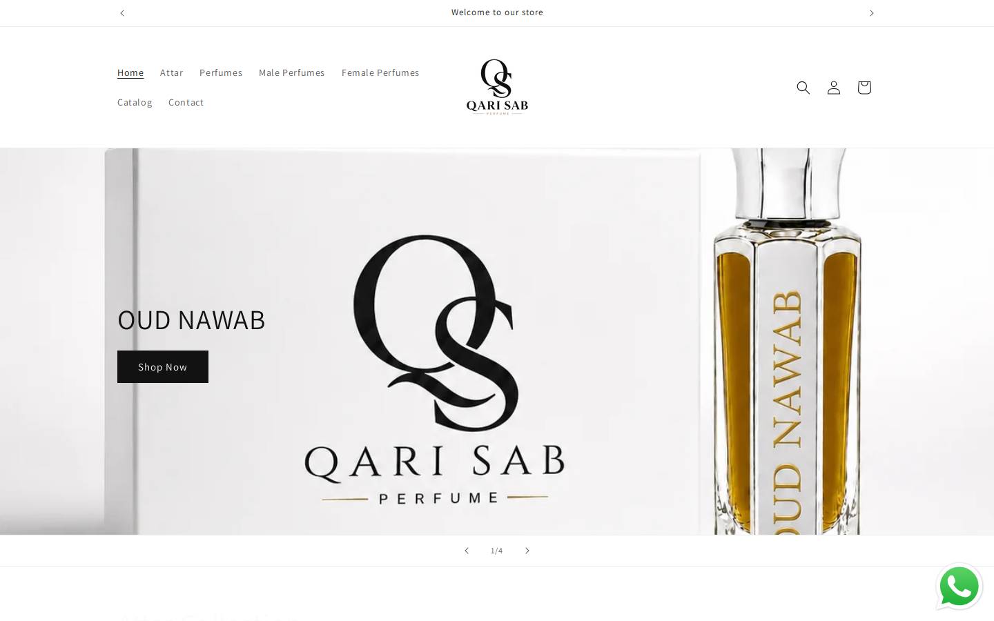 qarisab.com homepage screenshot
