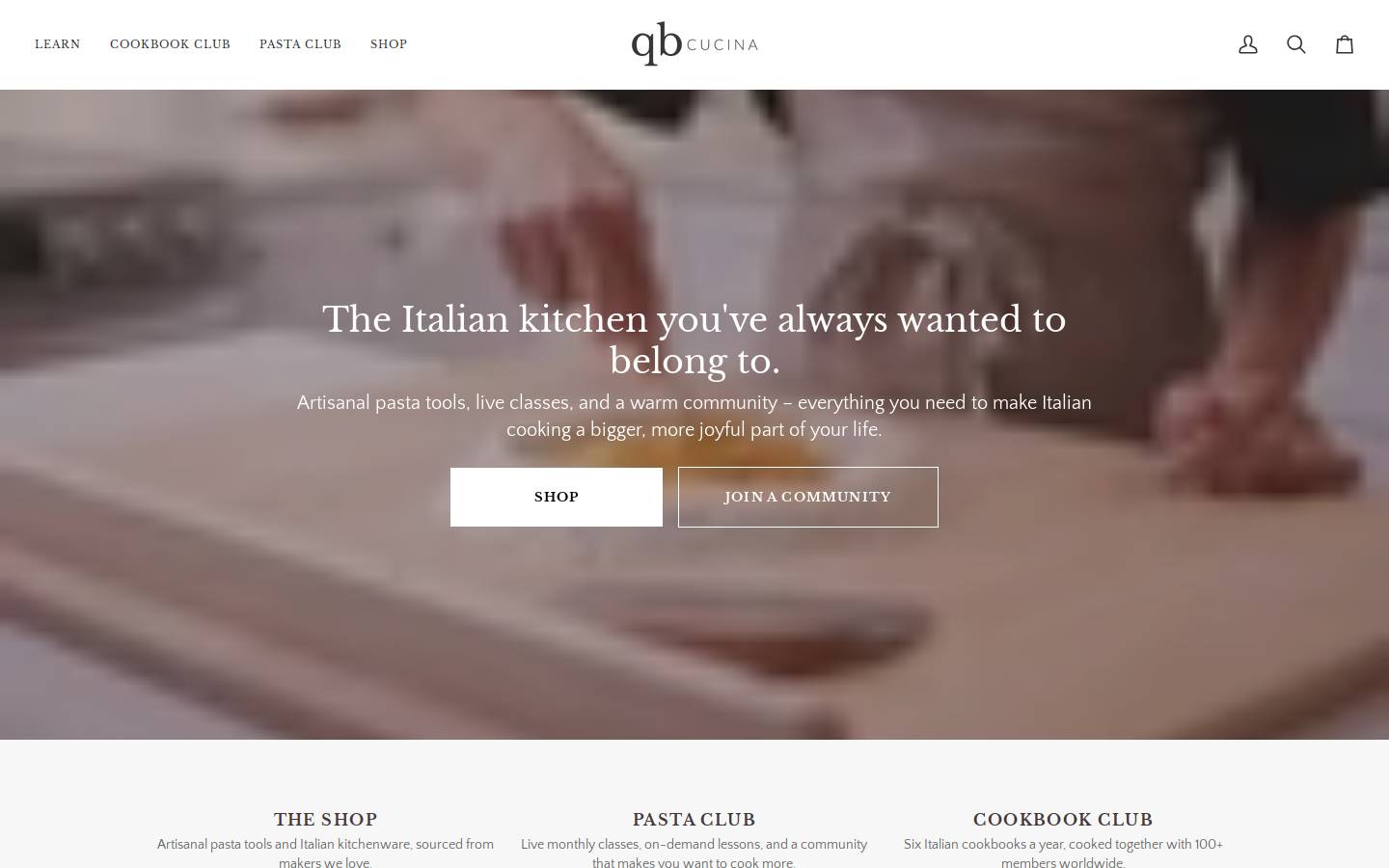 qbcucina.com homepage screenshot
