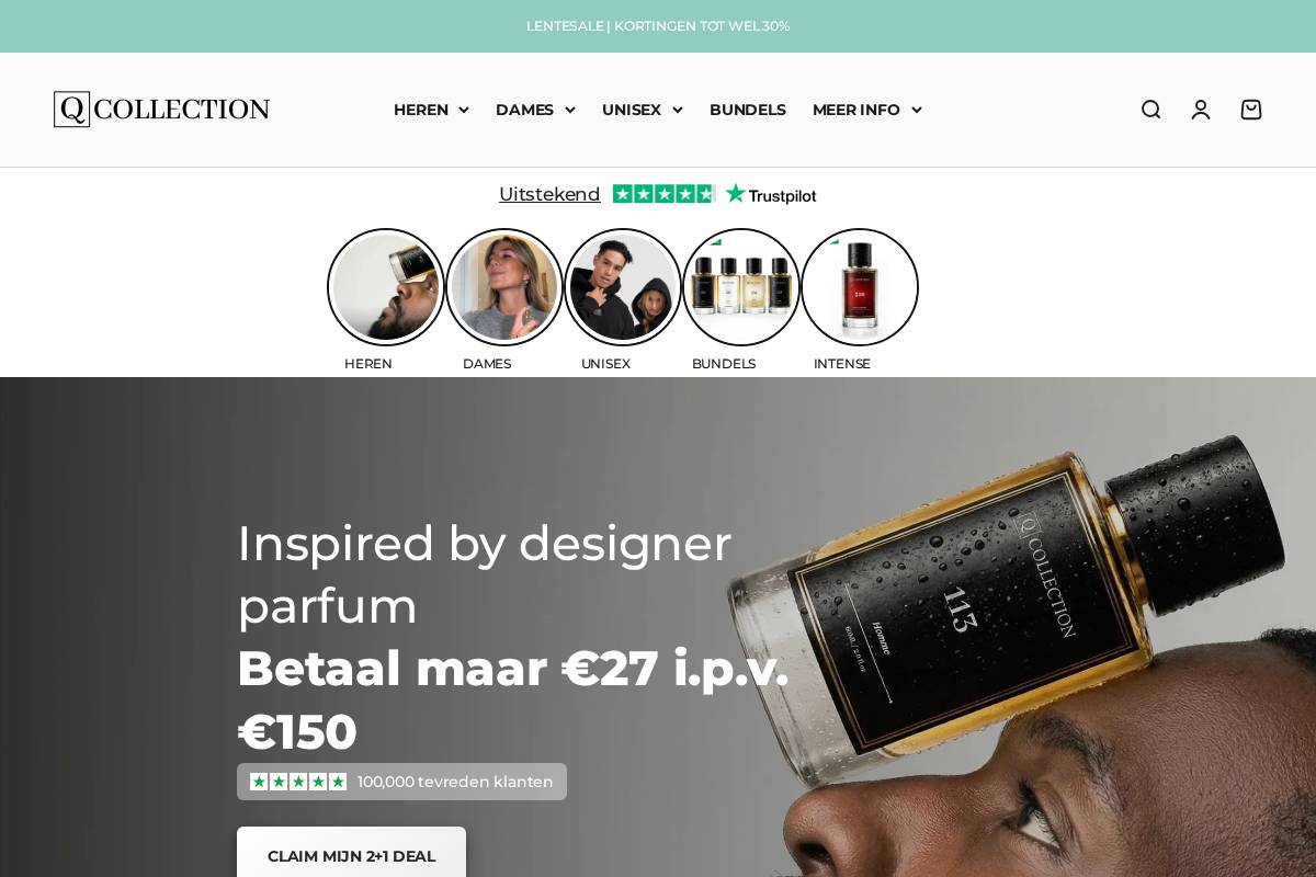 QCOLLECTION homepage screenshot