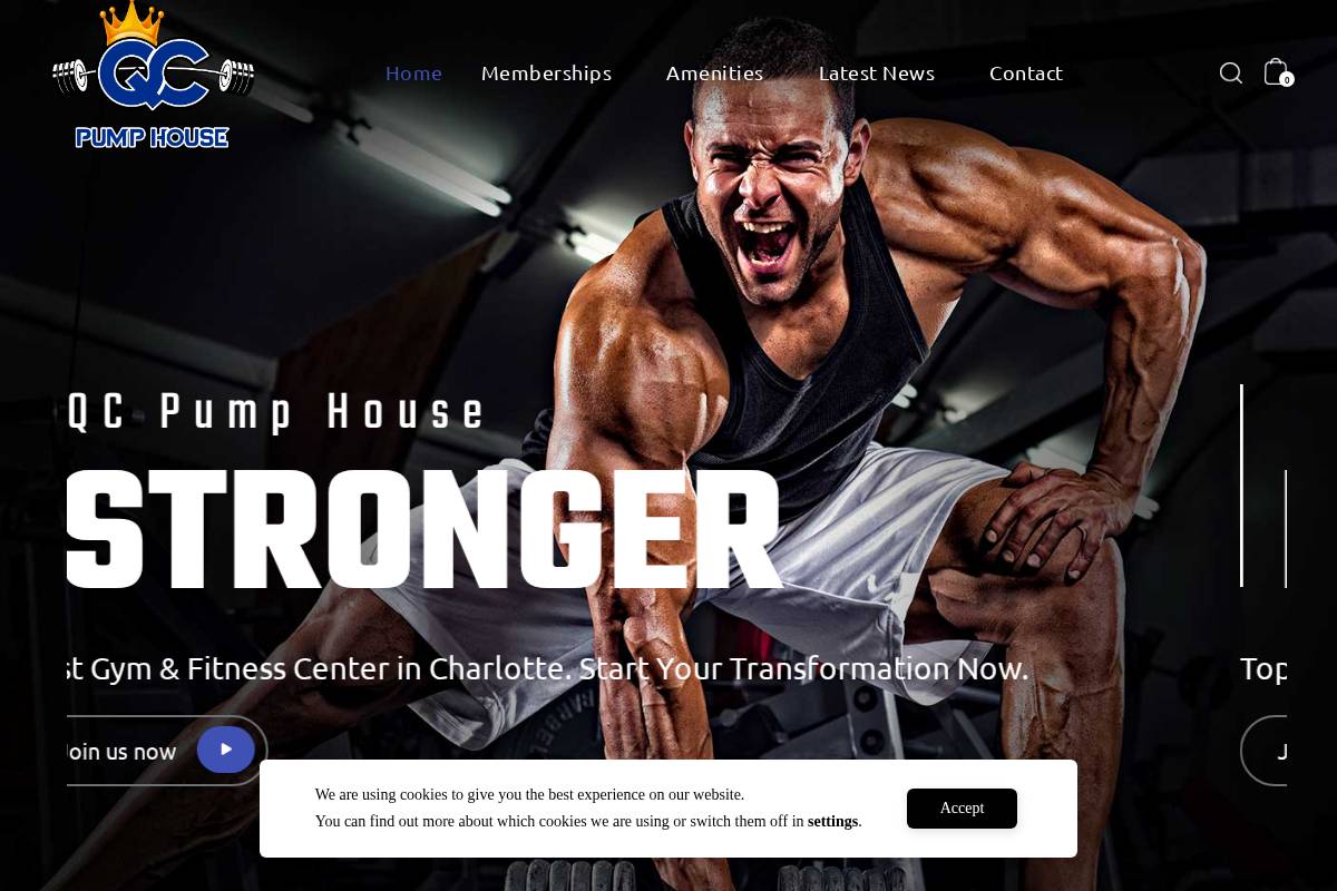 qcpumphouse.com homepage screenshot