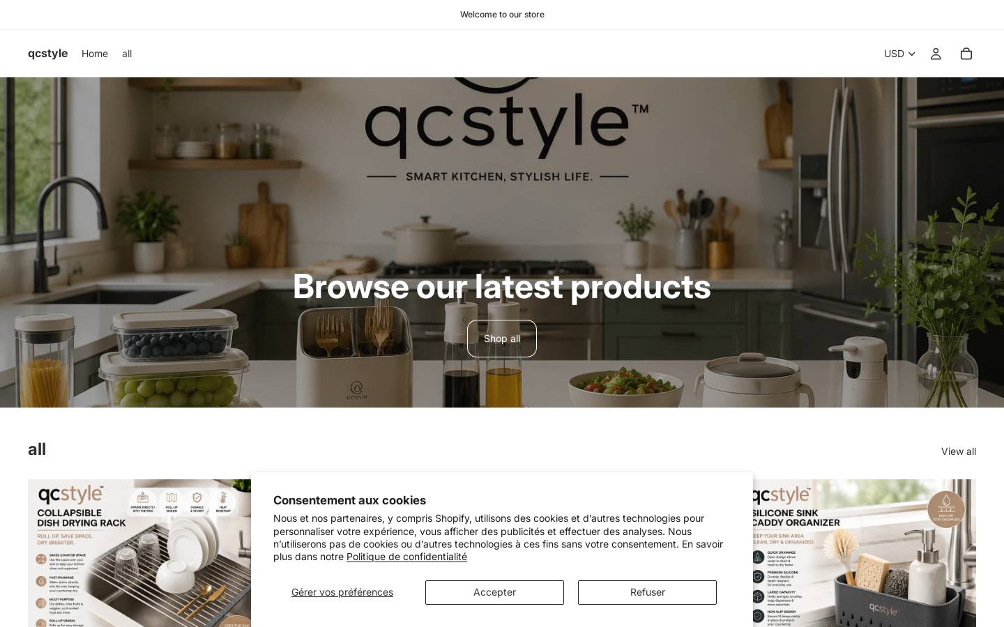qcstyle.com homepage screenshot
