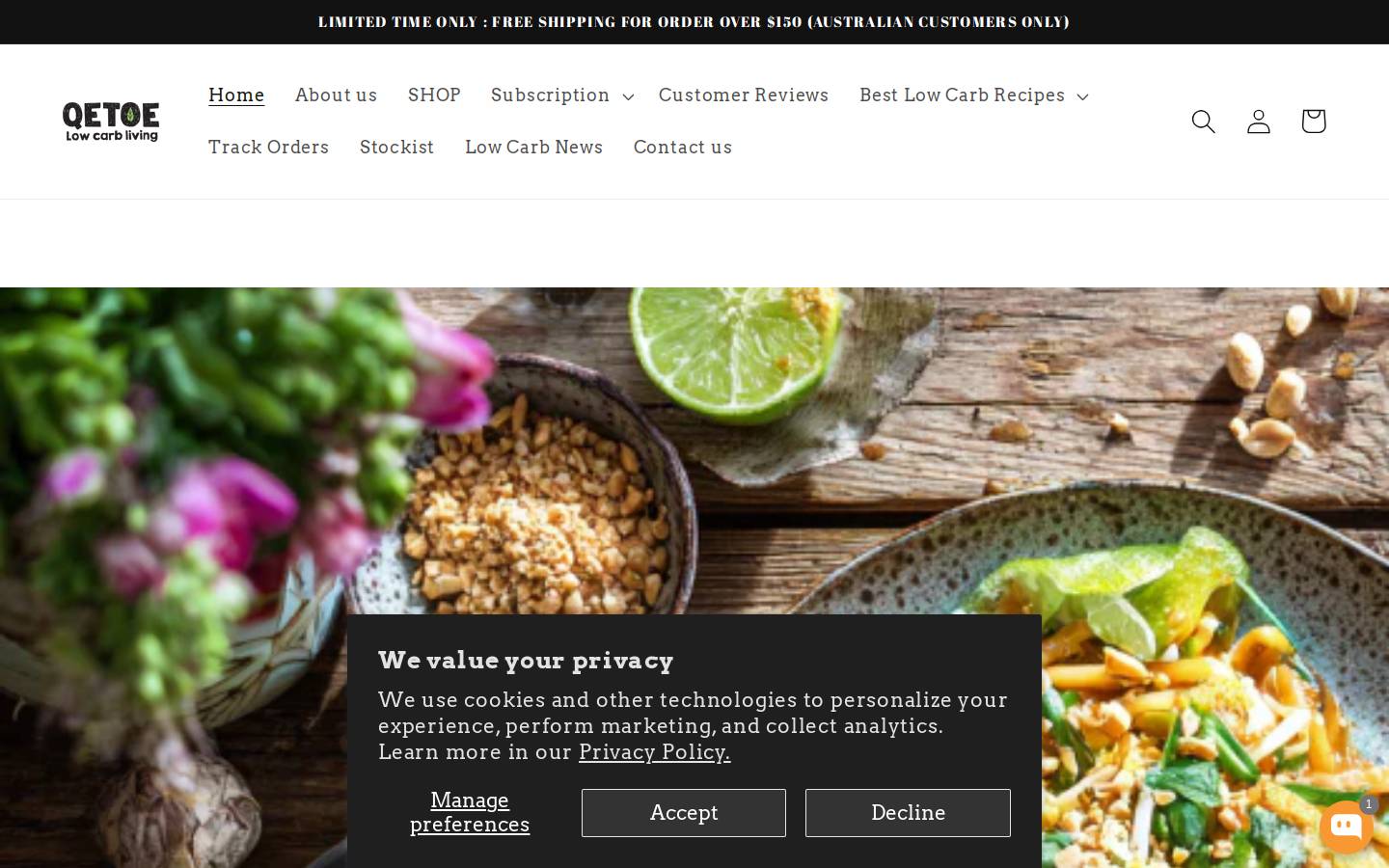 qetoe.com.au homepage screenshot