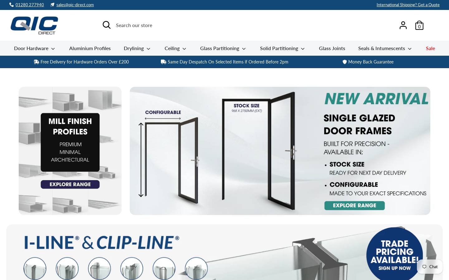 Qic Direct homepage screenshot