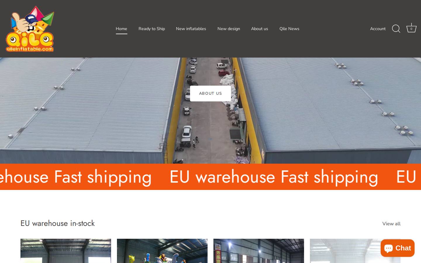 qileinflatables.com homepage screenshot