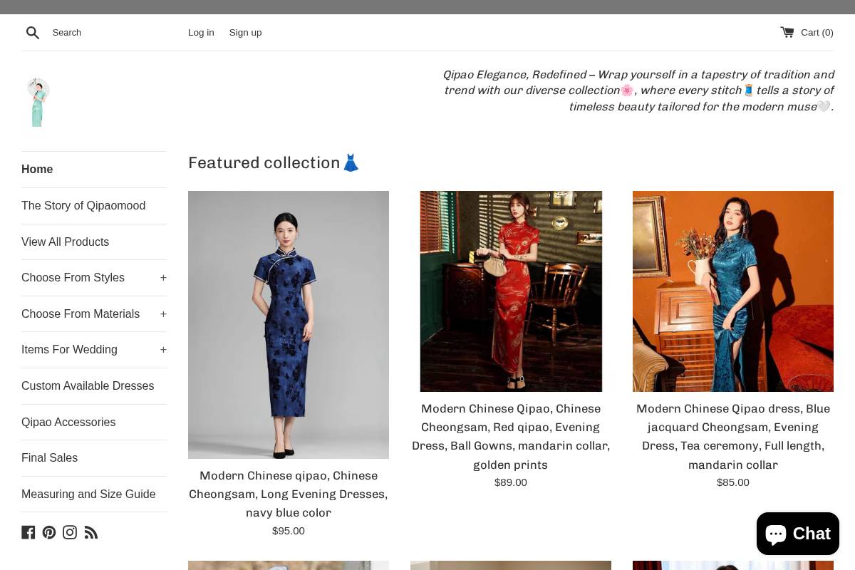 qipaomood.store homepage screenshot