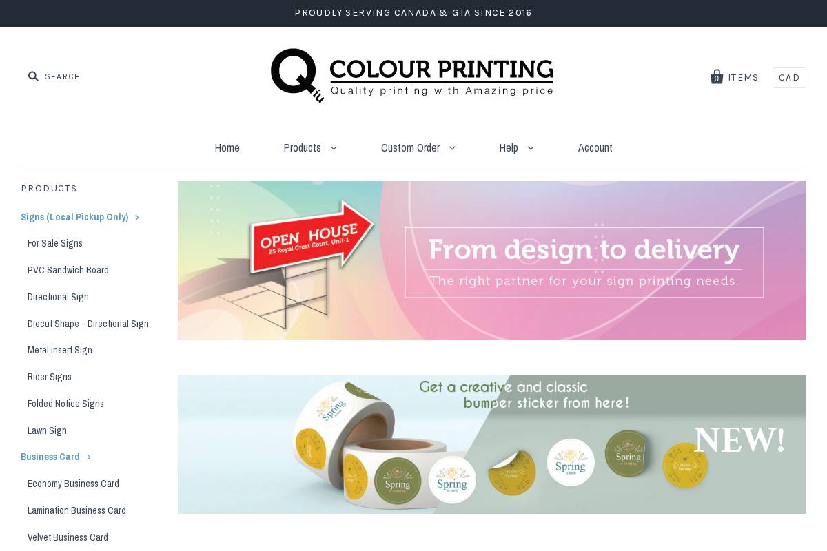 qiucolourprinting.com homepage screenshot