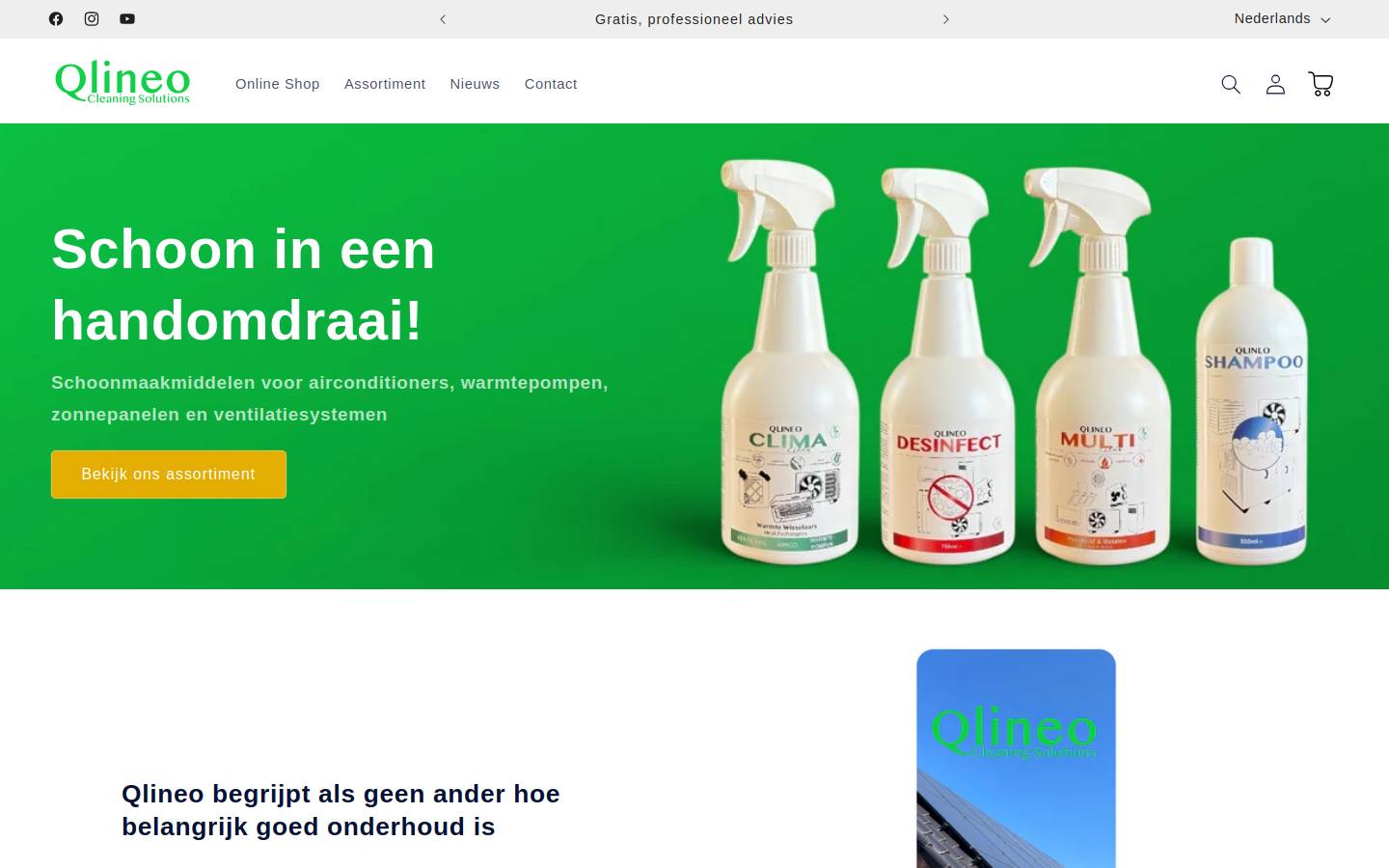 qlineo.nl homepage screenshot