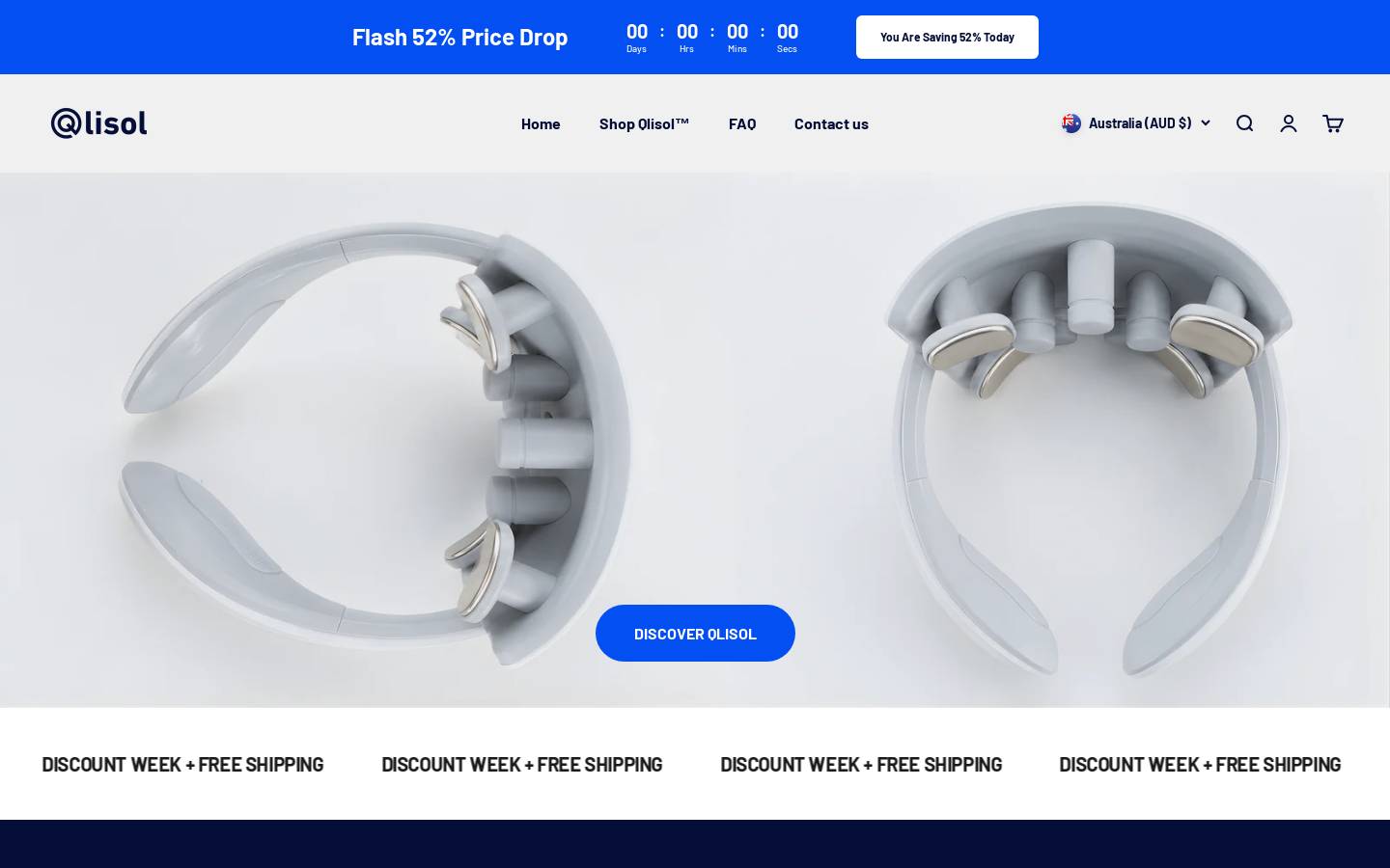 Qlisol homepage screenshot