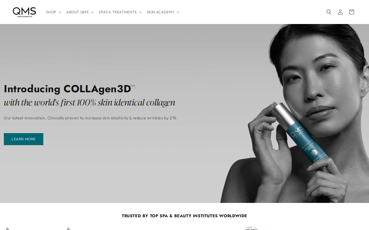 qmsmedicosmetics.co.za homepage screenshot