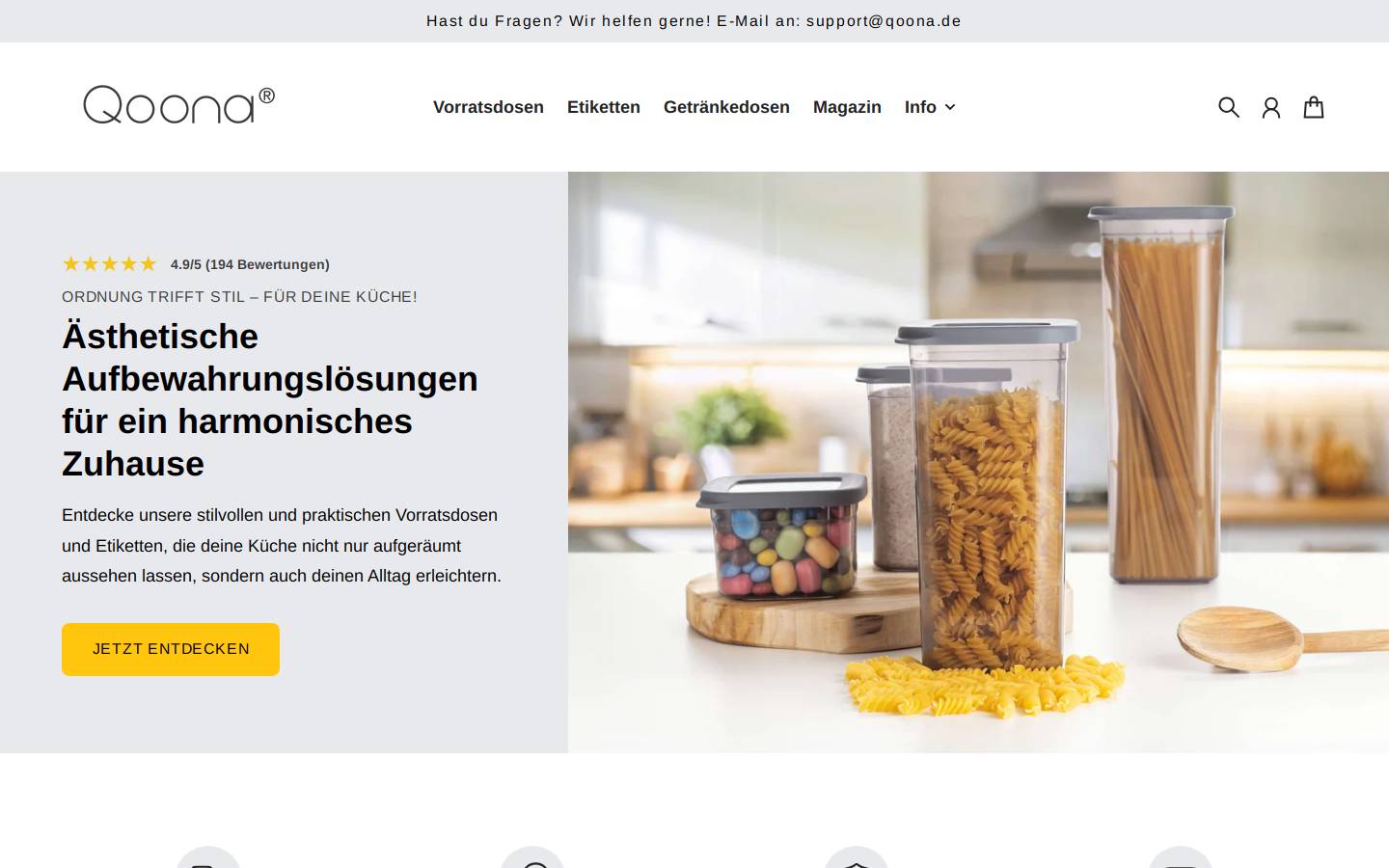 qoona.de homepage screenshot