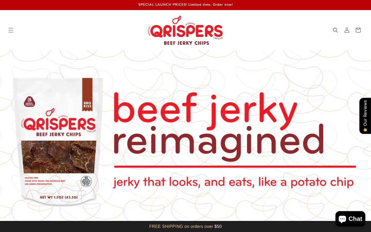 qrispers.com homepage screenshot