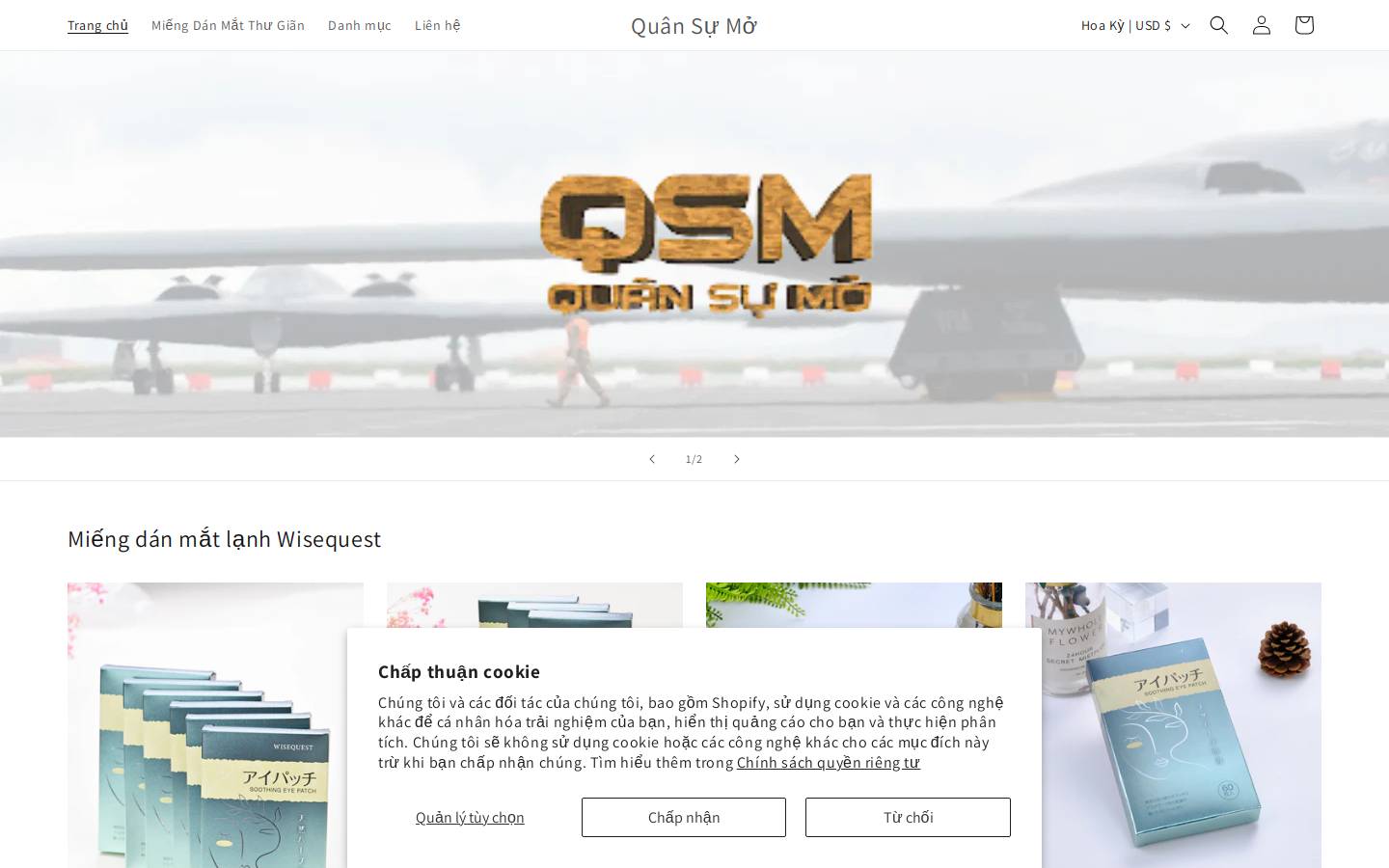 qsmvn.shop homepage screenshot