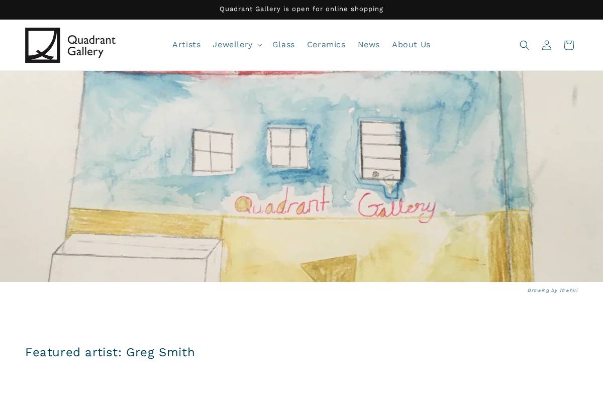 quadrantgallery.co.nz homepage screenshot
