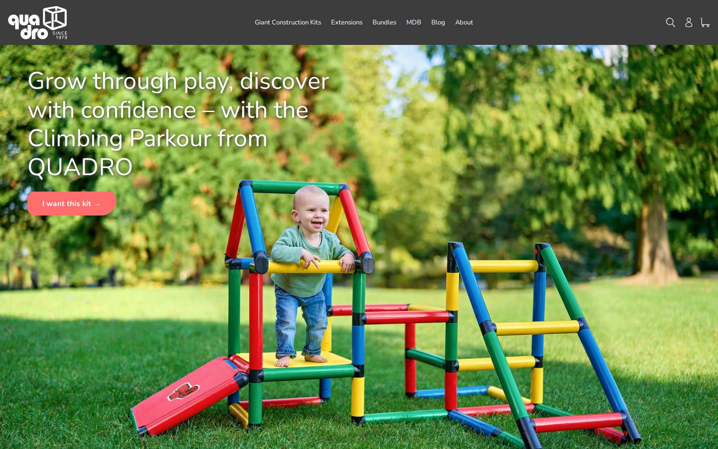 Quadroshop homepage screenshot