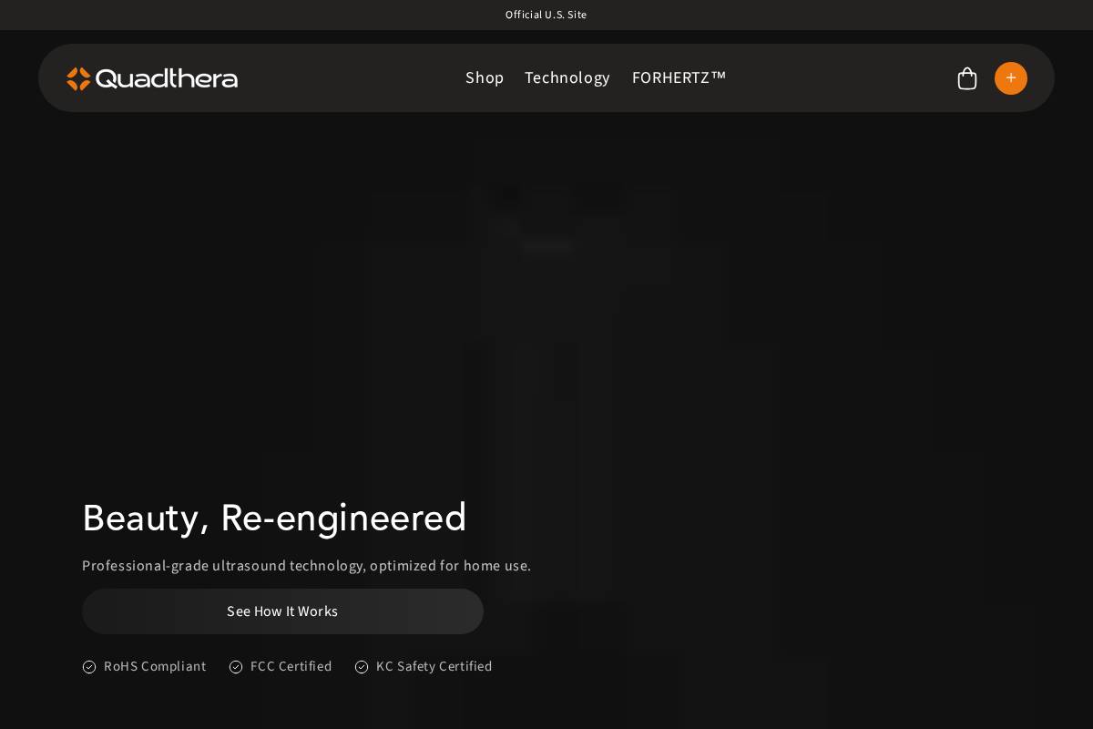 quadthera.us homepage screenshot