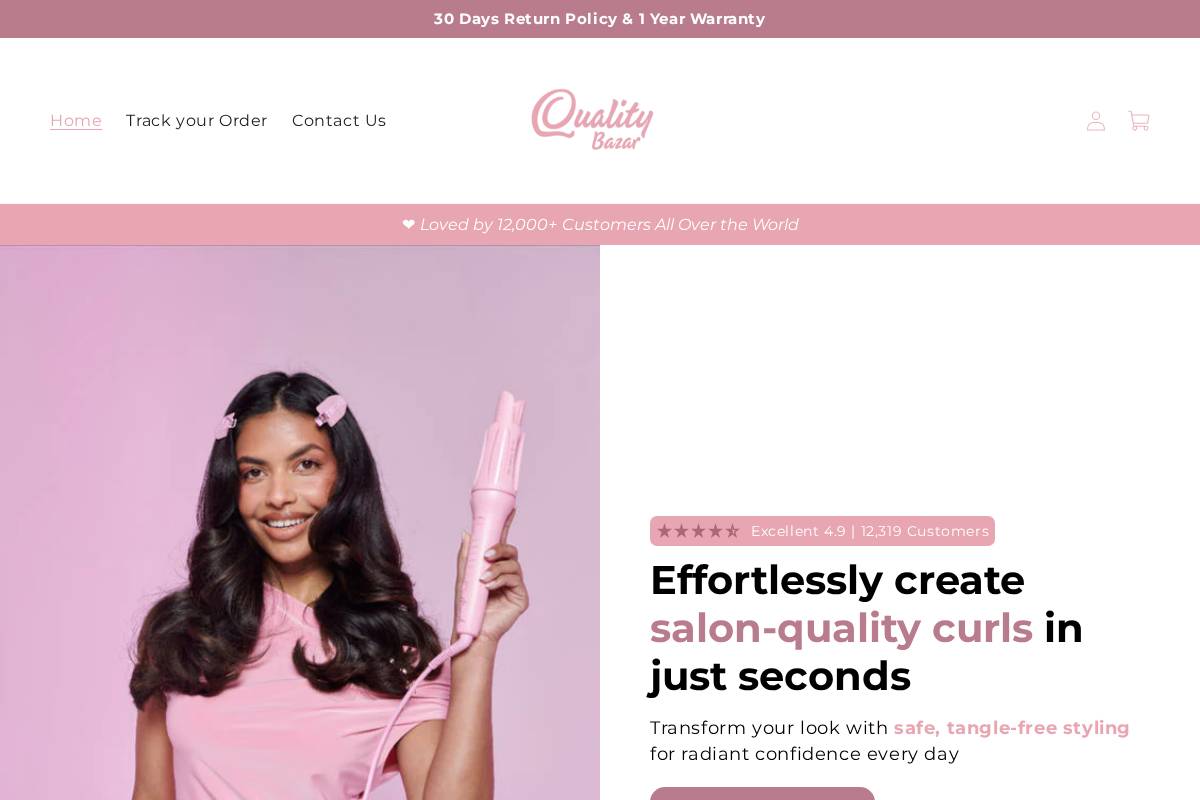 qualitybazar.co.uk homepage screenshot