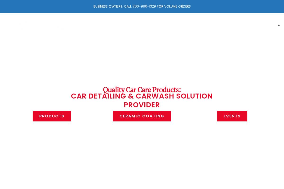 Quality Car Care Products homepage screenshot