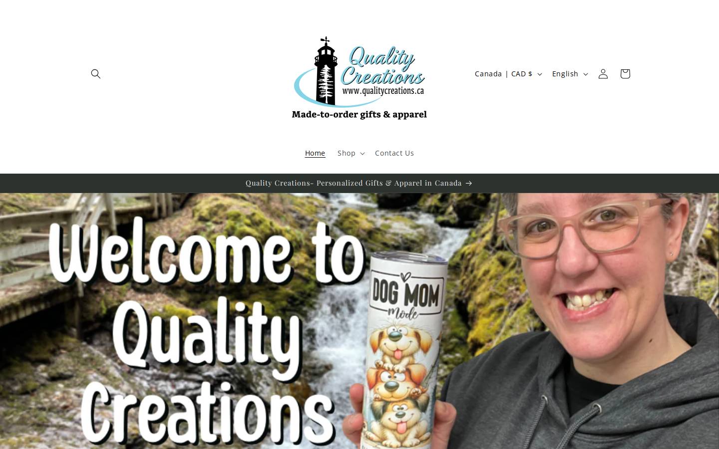 qualitycreations.ca homepage screenshot