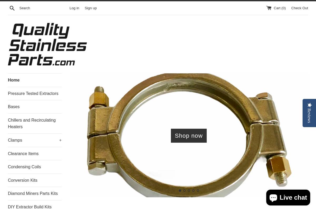 qualitystainlessparts.com homepage screenshot