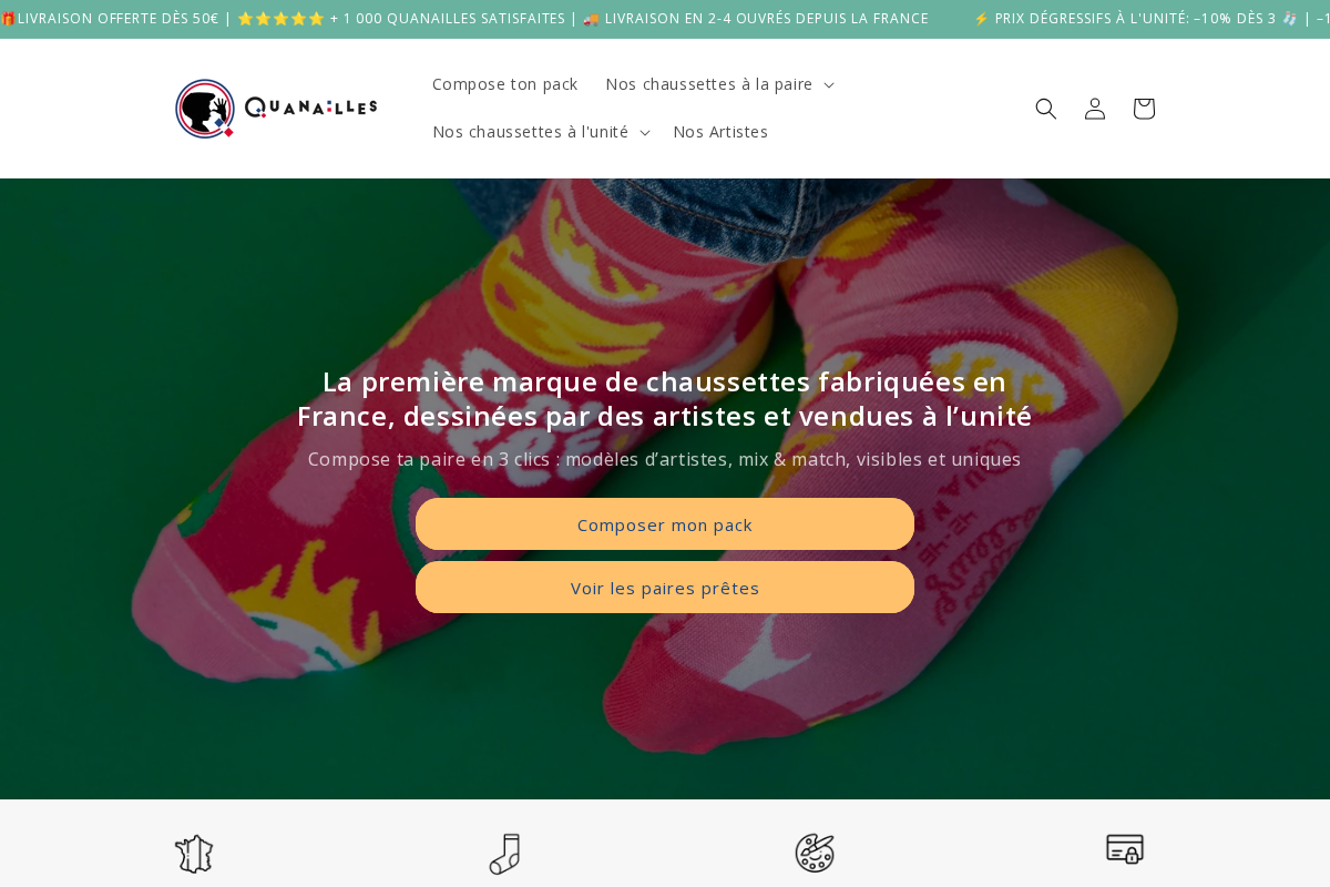 Quanailles homepage screenshot