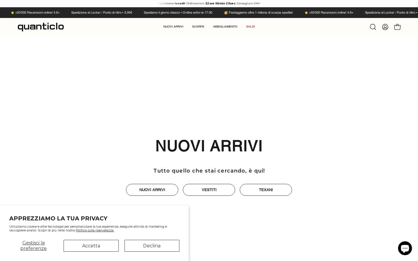 Quanticlo homepage screenshot