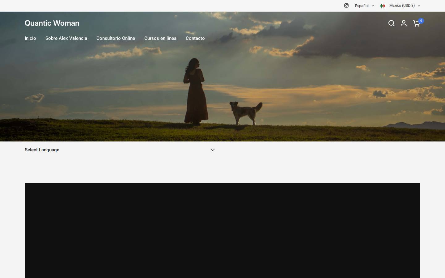 quanticwoman.com homepage screenshot