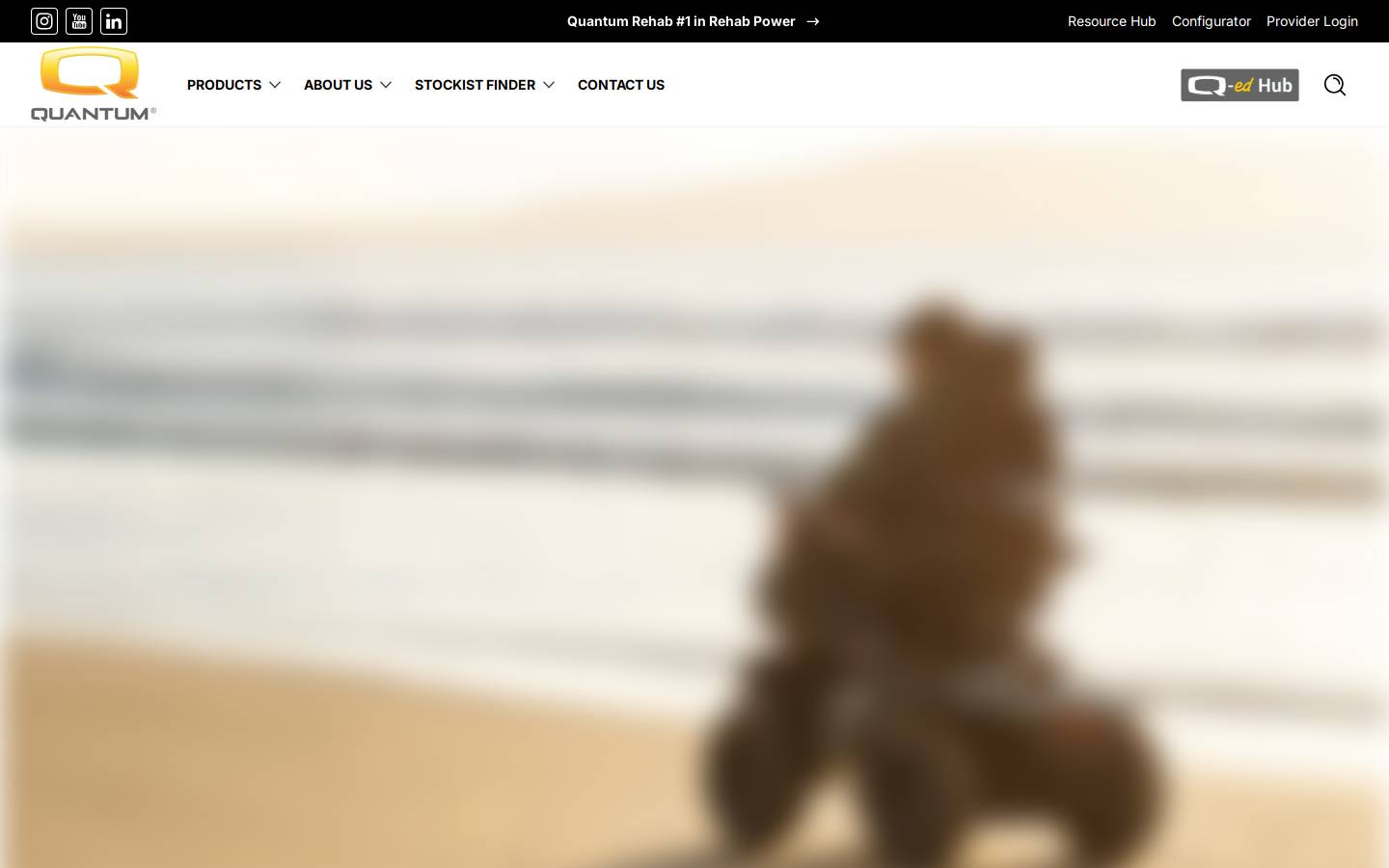 Quantum Rehab homepage screenshot