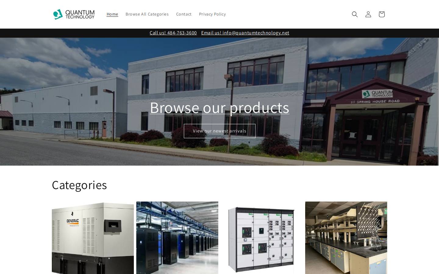 quantumtechnologyequipment.net homepage screenshot