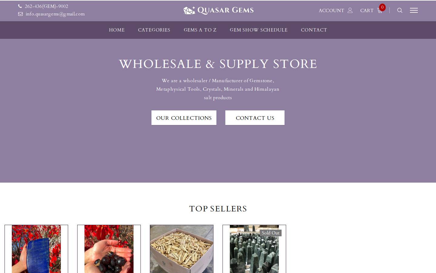 quasargemsusa.com homepage screenshot