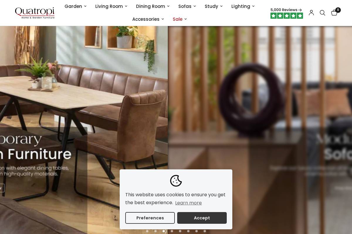 Quatropi Furniture homepage screenshot