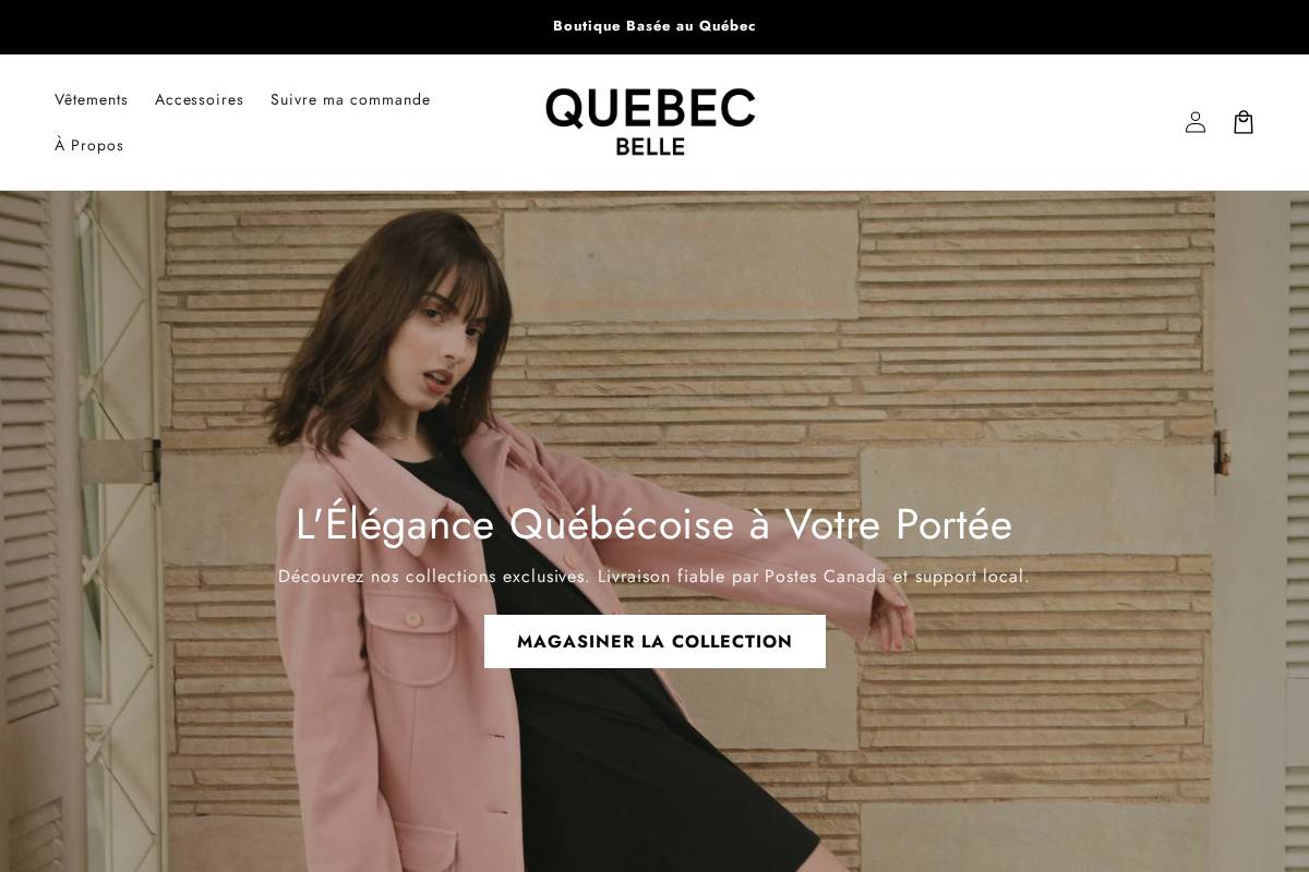 quebecbelle.com homepage screenshot