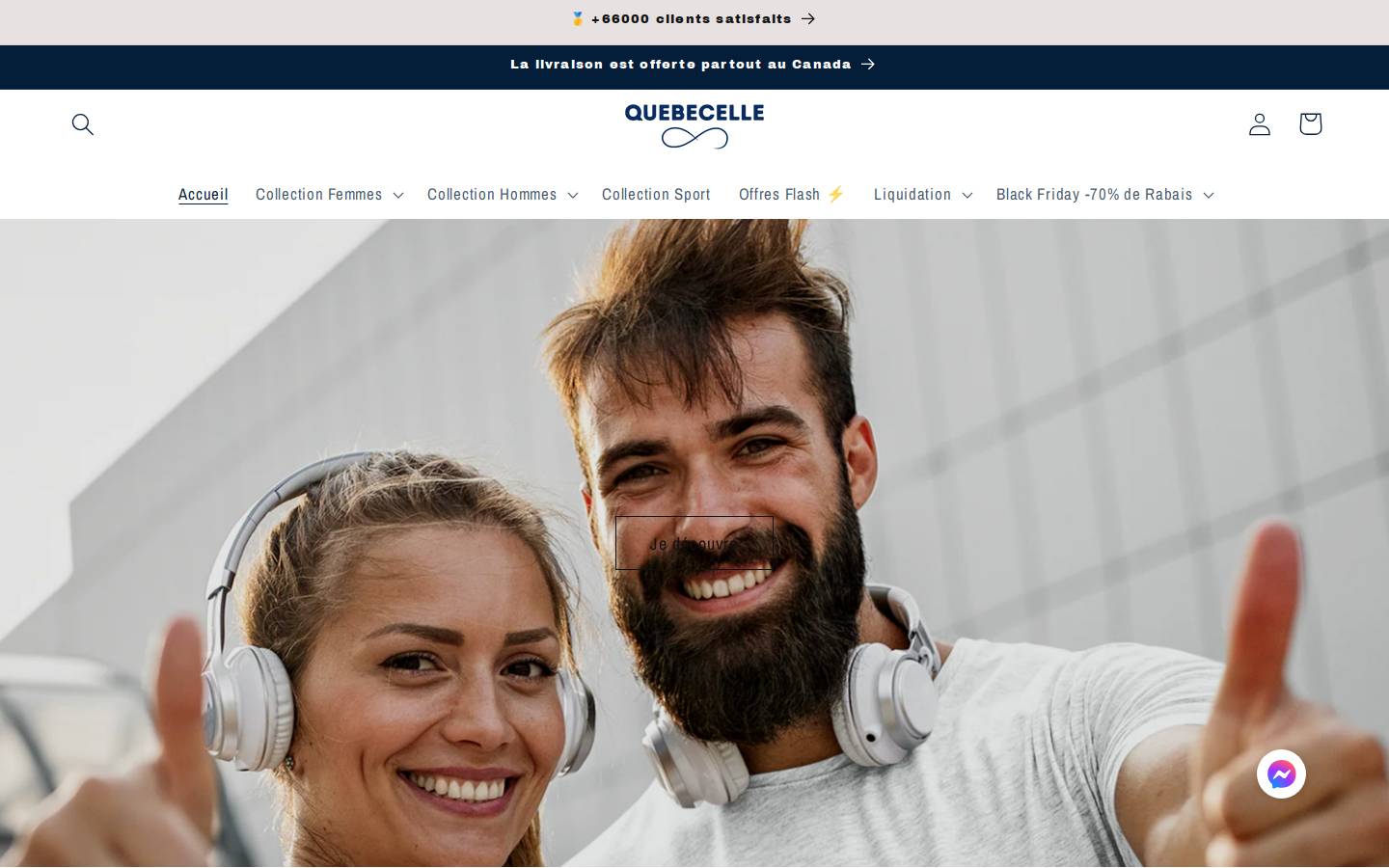 Quebecelle homepage screenshot