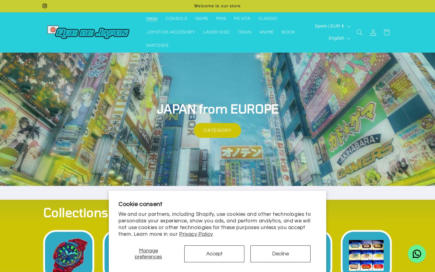 quedejapon.com homepage screenshot