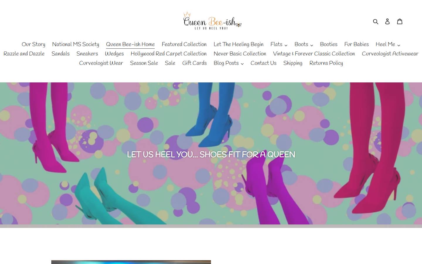 queenbee-ish.com homepage screenshot