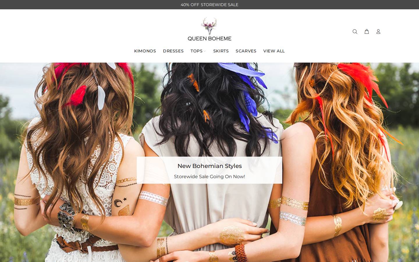 Queenboheme homepage screenshot