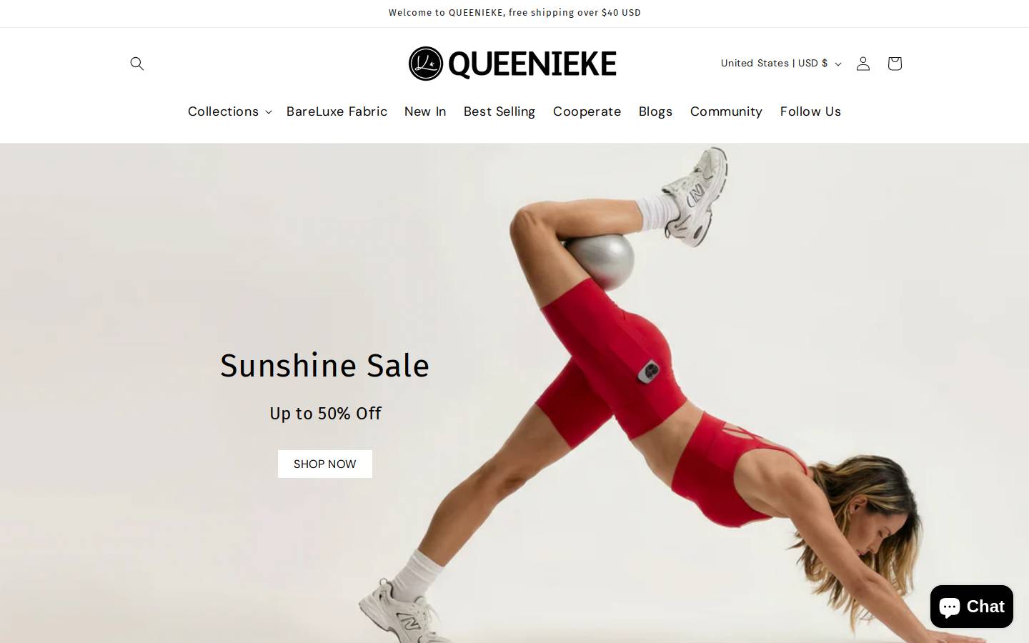Queenieke homepage screenshot