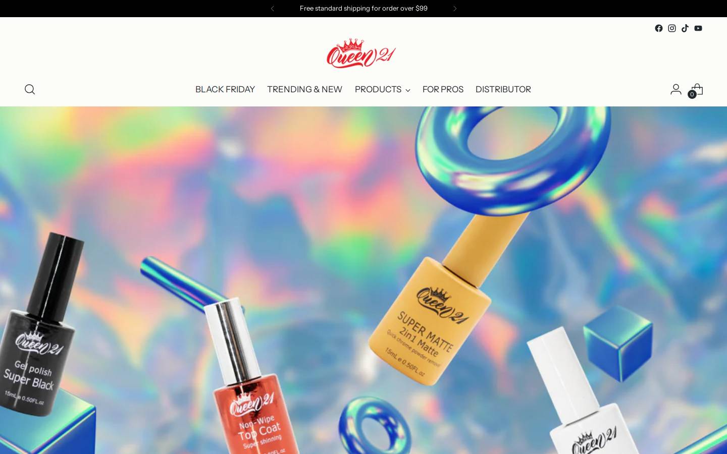 queennails21.com homepage screenshot