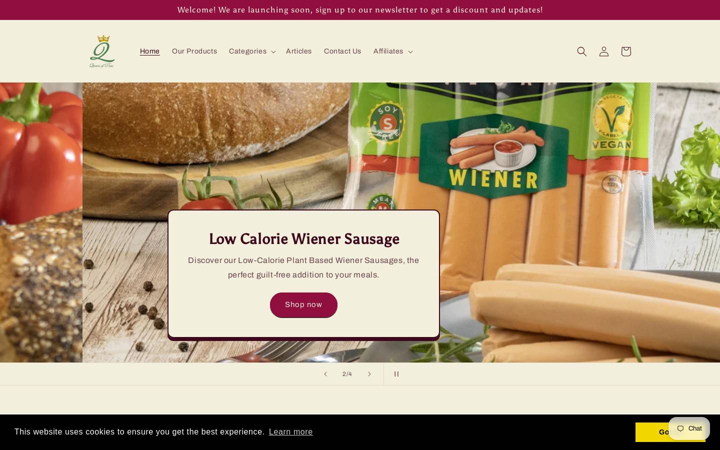 queenofpeas.com homepage screenshot