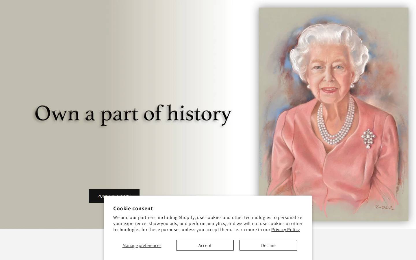 queenportrait.com homepage screenshot