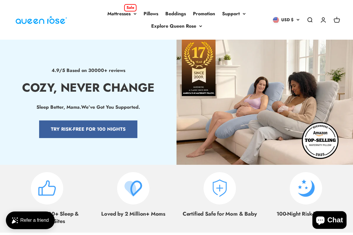 Queen Rose homepage screenshot