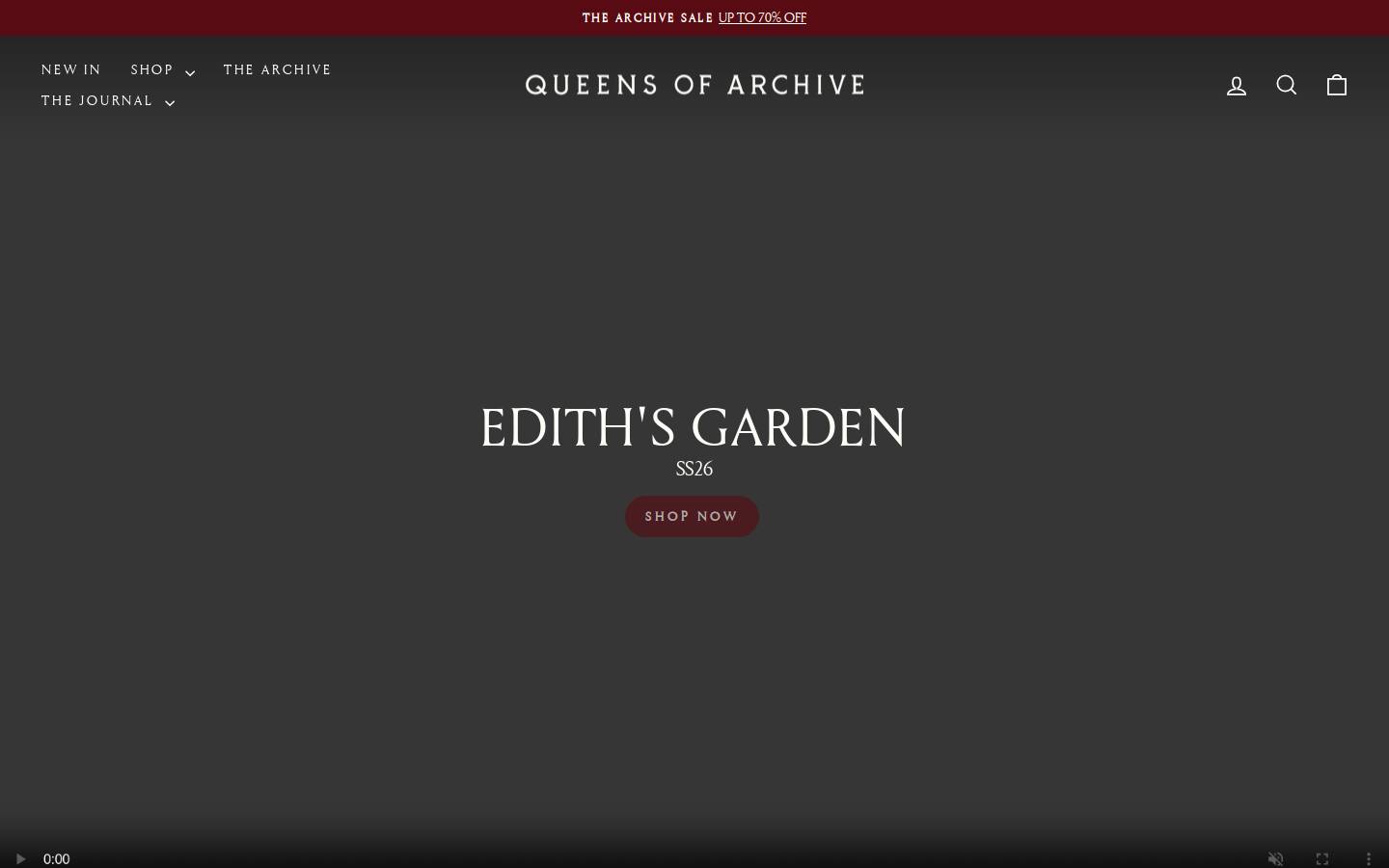 Queensofarchive homepage screenshot