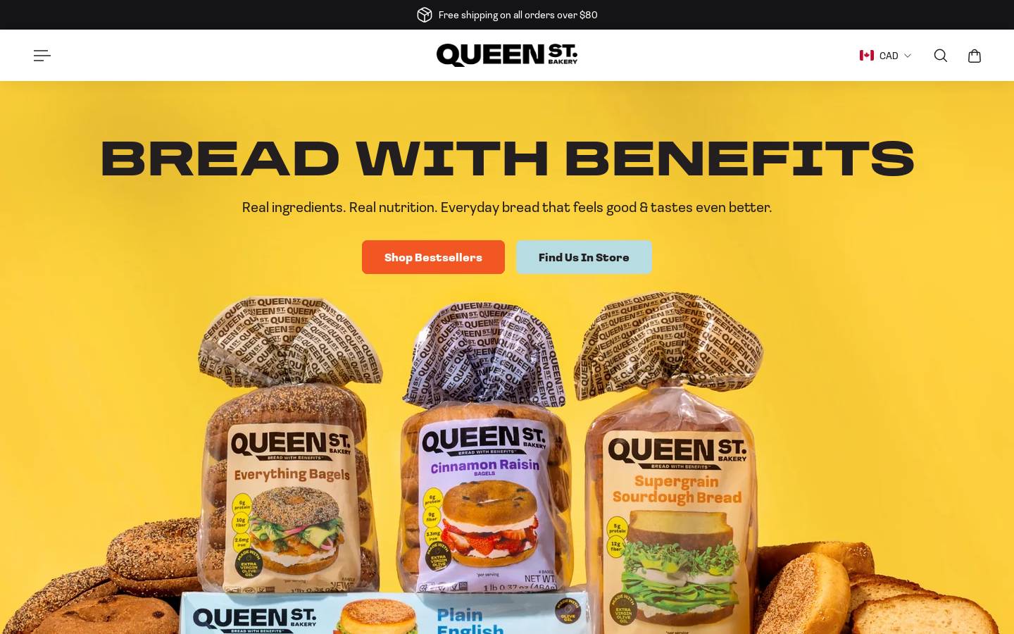 queenstreetbakery.com homepage screenshot