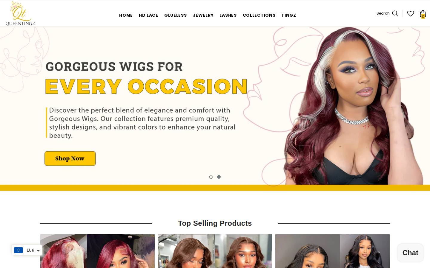 queentingz.com homepage screenshot