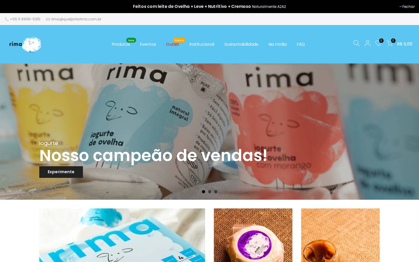 queijariarima.com.br homepage screenshot