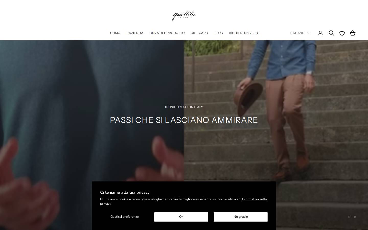 Quellilainitaly homepage screenshot
