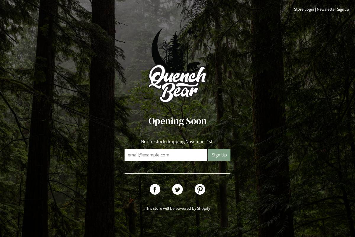 quenchsoap.com homepage screenshot